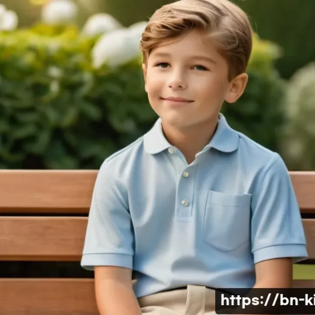 빈폴키즈와 타미힐피거 키즈 비교 - **Image Prompt: Beanpole Kids - Elegant Garden Party**
    A young boy, around 7-8 years old, is com...