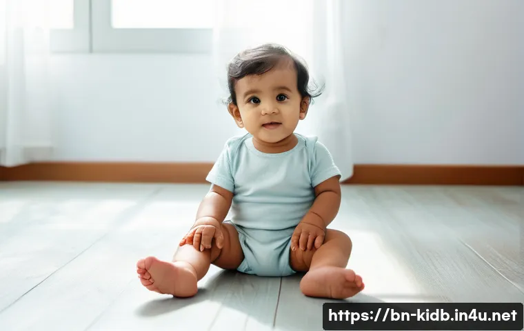 키즈용 샌들 브랜드 비교 - **Prompt:** A cheerful Bengali toddler, approximately 2-3 years old, with soft, delicate feet, sitti...