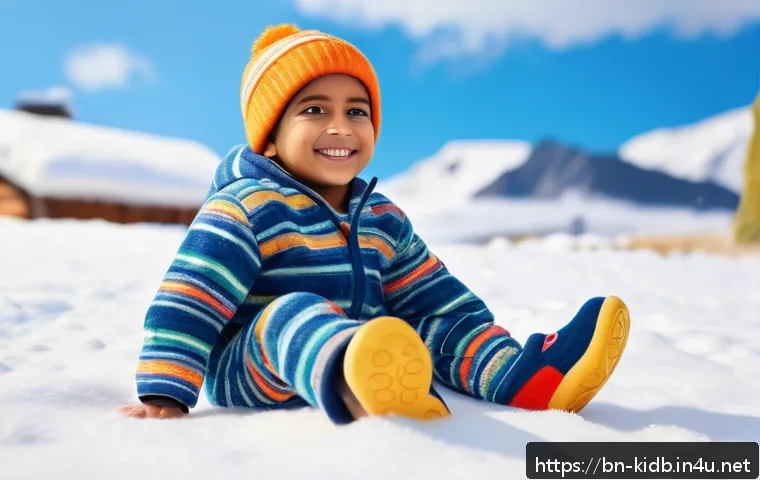 슈펜키즈의 겨울 신발 추천 - A cozy winter scene featuring a young Bengali child wearing soft flannel and cotton pajama shoes wit...